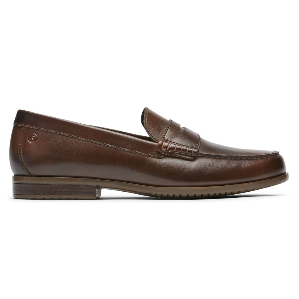 Rockport Loafers For Mens Brown - Curtys Penny - JR1280396